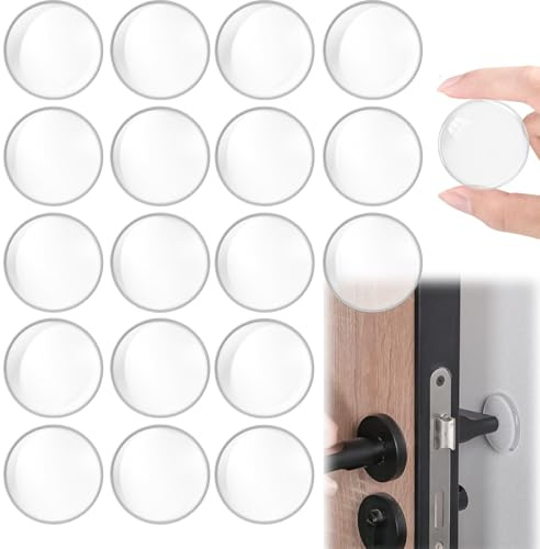 18 Stück Tür Stopper Wand Schutz, Toilettendeckel Stopper Wand, Dezente Türpuffer Transparent, Türstopper Wall Selbstklebend Transparent, Silikon Türstopper zum Kleben, Wandschutz Tür