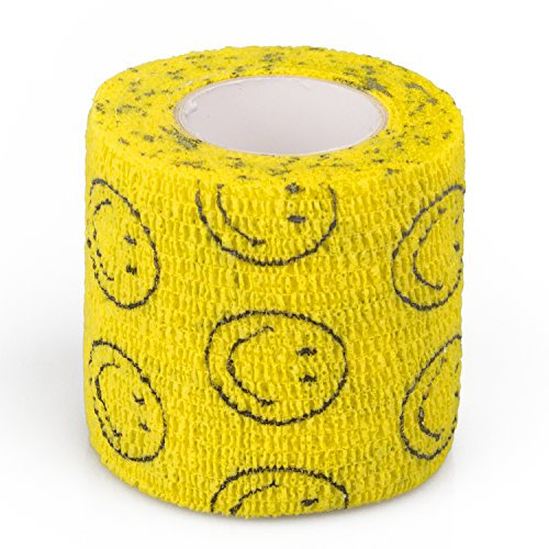 AFH-Webshop 1600604-06_12 12 Stück: Afh Fixierbinde Elastisch, 5cm X 4, 5m, Farbe: Smiley Gelb