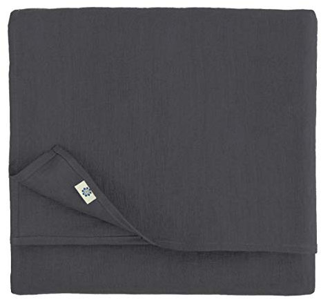 Linen & Cotton Tischdecke Stoff Tischtuch Decke Nordic - 100% Leinen, Schwarz (137 x 300 cm) Rechteckig Lang Tischwäsche Einfach für Home Haushalt Haus Küche Dekoration Esstisch Restaurant Hotel Cafe