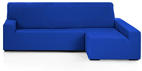 Martina Home - Emilia - Elastischer Bezug für Loungesessel - Langer rechter Arm (Vorderansicht) - Elektrisches Blau