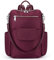 UTO Rucksack Damen Oxford Schule Rucksack Handtasche Schulrucksack Damen-Rucksackhandtaschen Geldbörse 3 Möglichkeiten wasserdichte Tuch Nylon Schultertasche Rot