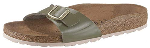 BIRKENSTOCK Madrid Damen und Herren Pantoletten Khaki, EU 44
