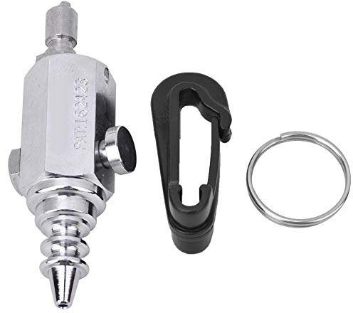 Alomejor 8 cm Professionelle Tauchluftdüse Edelstahl Tauchen Niederdruck Luftpumpe Düse Clip für Wassersport(Silber)