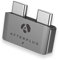 Afterplug Dual USB‑C Extender for MacBook with Case, 2-Port Pass‑Through Adapter for Thunderbolt 5/4/3 & USB4 – 240W PD, 8K Video, 80Gbps Data - Space Gray