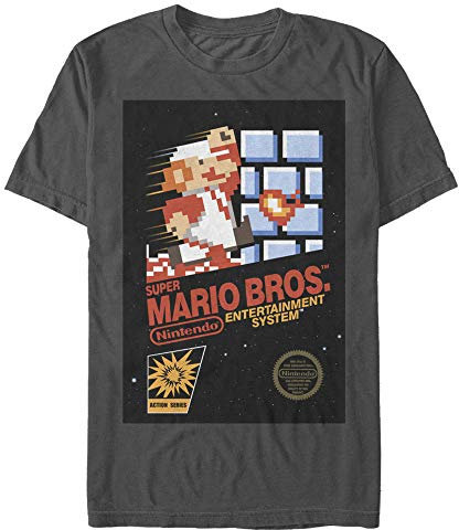 Nintendo Herren NES SMB T-Shirt, anthrazit, Groß