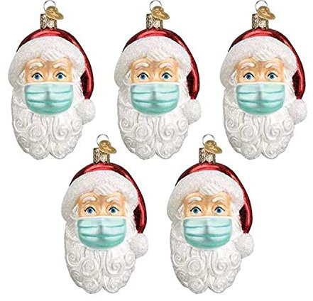 Youning Anhänger Weihnachtsmann Christbaumschmuck 2020 Personalisierte Weihnachtsmann Anhänger Deko DIY Weihnachten Dekoration Hängen Baumschmuck Weihnachtsanhänger (5PCS)