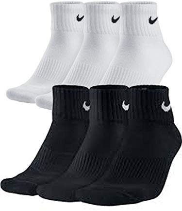 Nike Herren Trainingssocken Quarter Everyday Cushioned Ankle Socks SX7667 9 Paar, Größe:34-38, Artikel:-100 white