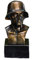 Henecka Büsten u. Skulpturen -Miltaria-, Soldatenpokal, Metall-Guss-Figur Büste Soldat 220 mm Bronze, Exklusive Militär Trophäe, Marmorsockel, mit Wunschgravur