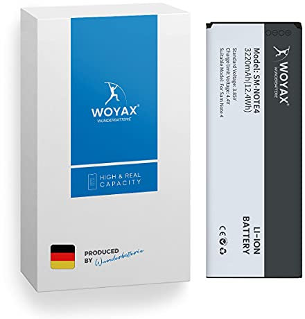Woyax Wunderbatterie® Akku für Samsung Galaxy Note 4, Ersatzakku mit einzigartigem Design, Schnellladefunktion für Handy / N910U / N910F / N9100 / N9108 / N9106W / EB-BN910BBE
