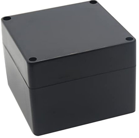 YETLEBOX Wasserdichte Abzweigdose, IP67 wasserdichte Projektbox, langlebiger ABS-Kunststoff, elektronisches Gehäuse, Gehäuse für Heimwerker-Elektroprojekte, schwarz, 120 x 120 x 90 mm