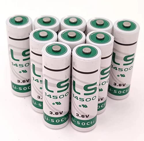 zoyfayl 10 Pcs LS14500 3.6V AA Battery, Water Electricity Meter PLC Facility Equipment Spare Generic Battery Replacement for TL-5104, TL-5104/S, TL4903, TL4903S (10 Pack Battery)
