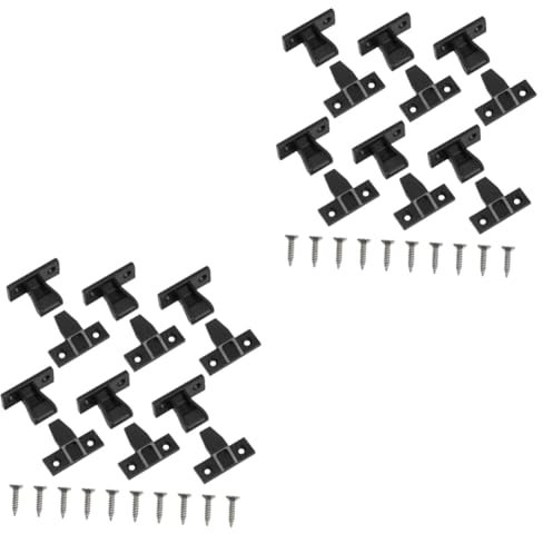 TEHAUX 20pièces Supports De Meubles à Emboîtement Réglables Clips Push Étagères Flottantes Raccords De pour Montage De Placard Fixations Invisibles pour Panneaux Et Cloisons