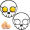 Kiimiles Lot de 2 moules à œufs en silicone pour Halloween, moules à œufs en forme de tête de mort, moule à omelettes, moule à œufs en silicone pour crêpes et accessoires de cuisine