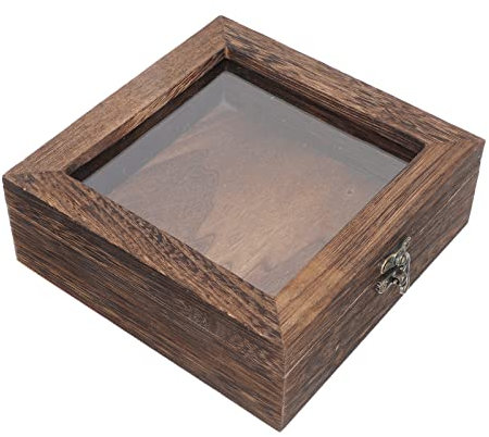 Alipis Caja De Espécimen Caja Jewlrey Orgainzer Caja De Organizador De Almacenamiento Caja De Exhibición Clara Pulsera De Madera Caja De De Muestras Caso De Memoria Caja