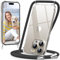 caslord Handyband kompatibel mit iPhone 15 Pro Max, Necklace Hülle mit Bands Handyhülle für zum Umhängen, Transparent Case mit Handykordel,Stoßfeste Schutzhülle zum Umhängen Kordel, Schwarz