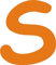 Kleckerliese Alphabet Buchstaben 10cm selbstklebende Aufkleber Wand Fenster Tür Boote Auto Kinderzimmer STICKER S - Höhe 10cm, Farbe Orange