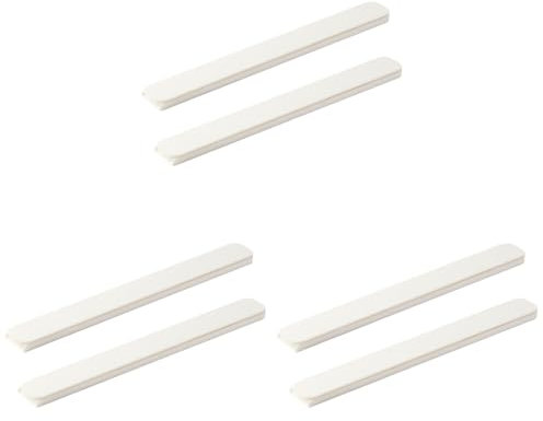 DOITOOL 2Pcs Self-Adhesive Drawer Guide Rails, White Plastic Drawer Slides for Cabinets, Wardrobes, Make-up Tables, Storage Boxes, 10.4 X 1.2 X 1.2 Inches
