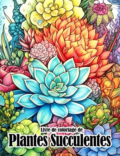 Livre de coloriage de plantes succulentes: Pages de coloriage pour adultes avec de belles plantes à colo