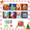 Starnearby 8 Stücke Weihnachten Diamond Painting Set Weihnachten Karten DIY Diamant Painting Malerei Geschenkkarte Handgefertigte Grußkarten Weihnachtskarte Strass Handwerk Grußkarte(Weihnachten A)
