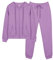 REORIA Damen Trainingsanzüge Warm Baumwolle Hausanzug Dicker Jogginganzug Set Langarmes Activewear Workout Set Sport Outfit Kapuzenpullover und lange Hose Violett M