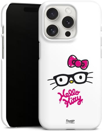 Premium Case kompatibel mit Apple iPhone 15 Pro Smartphone Handyhülle Schutzhülle matt Hello Kitty Kindheit Offizielles Lizenzprodukt