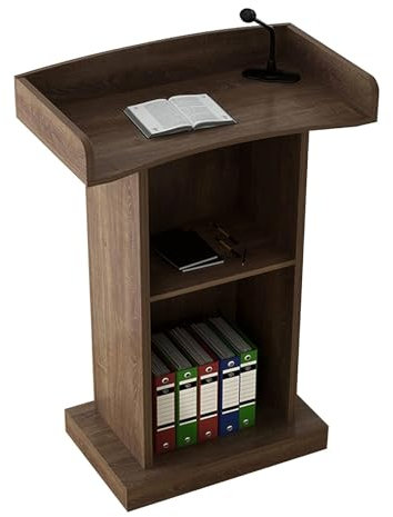 Roedax Rednerpult Luxuriöse Podiumsständer aus Holz, Rednerpulte mit offener Ablage, Kanzeln für Kirchen, 60 x 42 x 120 cm, Rezeption, Lehrerpodien Mode