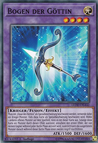 LEDD-DEA42 - Bogen der Göttin - Common - 1. Auflage - DEUTSCH - Legendary Dragon Decks - mit LMS Trading Fieldcenter-Karte Yugioh
