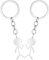 AOZUO 2 Stück Partner Schlüsselanhänger Partner,Schlüsselanhänger Paar Herz Finger Geschenk Keychain Freundschafts Lustiges Edelstahl Stickman Fernfreundschaft Schmuck für Partner Männer Frauen