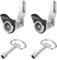 PATIKIL Triangle Serrure à came, 4 Pcs Chrome Plaqué Tubular Cabinet Tiroir Serrure 1-1/4 Cylindre Longueur Adapté jusqu'à 1-1/16 Épais Panneau avec Large Clés pour Électrique Cabinet