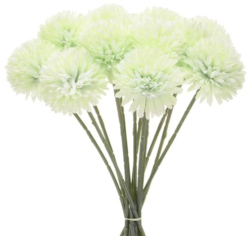M METERXITY 12-Pz Fiori a Sfera Crisantemo Artificiale 11 Verde Autunnale