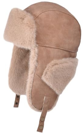 TAGVO Winter Trapper Mütze, Russische Fliegermütze für Herren und Damen, Ushanka Bombermütze mit Ohrklappen, Winddichte Fleecegefütterte Eskimo-Mütze für kaltes Wetter