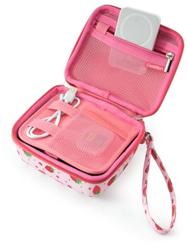 Cwatcun Camera Carrying Case for Digital Camera, Small Camera Pouch for Travel Cameras, Waterproof Shockproof Case(Pink)