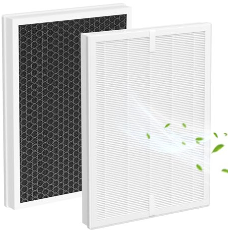 2 Pack E-400 Filter kompatibel mit AromaRoom H14 E-400 Luftreiniger, H13 True HEPA Filter Ersatz für VEWIOR ClearAir-A7 Luftreiniger, True Hepa mit Efficiency Aktivkohlefilter