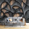 JEDTAKCT Papier Peint Motif Géométrique Abstrait 400X280Cm Photo Mural Grain De Bois Vintage Bureau Chambre Salon Enfants Wallpaper Mural Décor Motif Poster Personnalisé Décoration Murale