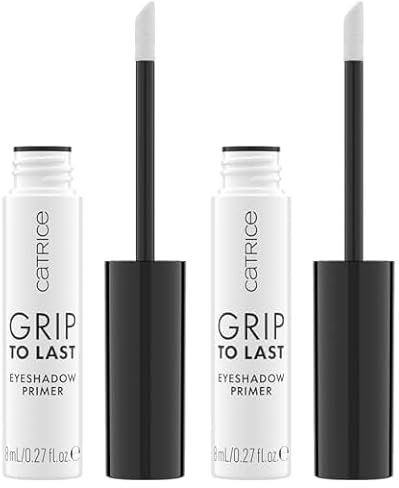 Catrice Grip to Last Eyeshadow Primer, Lidschatten Grundierung, Nr. 010, Transparent, langanhaltend, natürlich, vegan, ohne Mikroplastikpartikel, Nanopartikel frei, ohne Parfüm, 2er Pack (8ml)