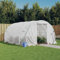 Serre de jardin avec structure en acier Blanc 12 m 4 x 3 x 2 m
