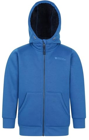 Mountain Warehouse Nordic II Kids Full-Zip Hoodie - Warm & Snug Top with Sherpa Lining, For Boys & Girls - Best for Autumn, Winter, Outdoors, Walking, School