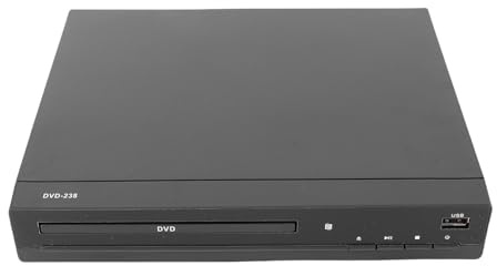 Tonysa DVD-Player, 1080P-Upscaling-HD-Multimedia-Schnittstelle, USB-Anschluss, CD-DVD-Player für Alle Regionen mit Fernbedienung für TV-Projektor (EU)