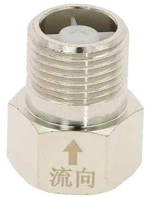 HBGNZU 1 Stück Rückschlagventil for Toilette, 1/2 und 3/4 Außen- und Innengewinde, Kupfer, vernickelt, Einwegventil, Rückstauventil(DN20 Female X Male 5)