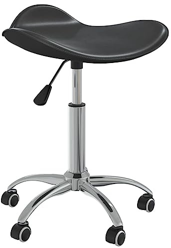Générique Tabouret de Salon et Spa Noir Similicuir,Entreprise & Industrie,Coiffure & cosmétologie,Fauteuils de Coiffure,323684