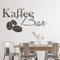 GRAZDesign Wandtattoo Kaffee Bar Kaffeebohnen | Wandaufkleber Küche selbstklebend - 95x50cm / 080 braun