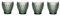 Villeroy & Boch Shotgläser Boston Coloured, Green, 4er Set, 80 ml, Farbige Schnapsgläser mit Facettenmuster, Kristallglas, Spülmaschinengeeignet