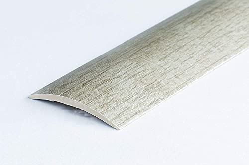 80mm Wide Self-Adhesive Aluminium Wood Effect Transition Strip Carpet Cover Door Floor Threshold TMW Profiles (Avero Oak)