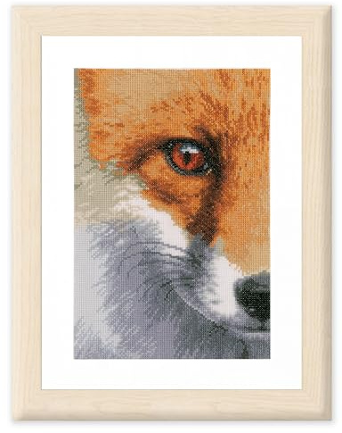 Lanarte PN-0171836 Fox Counted Cross Stitch Kit, Cotton, Multi-Colour, Approx. 18 x 27 cm / 7.2 x 10.8 inches.