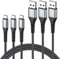 SUNGUY Micro USB Kabel [1M 3Stück] Nylon Micro USB Ladekabel für Galaxy S7/S6 Edge, Moto G5 Plus,Huawei P0 Lite, Sony Xperia Z5, Kindle Fire-Grau