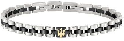 Maserati Jewels Herrenarmband, 21 cm, aus Edelstahl, PVD - JM320AST08