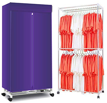 Sèche-Linge À Deux Couches Double Cœur Domestique, Sèche-Linge Intelligent, Sèche-Linge Électrique, Sèche-Linge Chauffé De Grande Capacité Et Haute Puissance, Convient Aux Dortoirs Familiaux