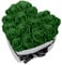 EG EMMIE GRAY Classic Infinity Rosenbox | Herz | Weiß – Traumhafte Infinity Rosen, 1-3 Jahre haltbare Rosen, Flowerbox mit echten, konservierten Rosen, edle Premiumrosen (M, Emerald Green)