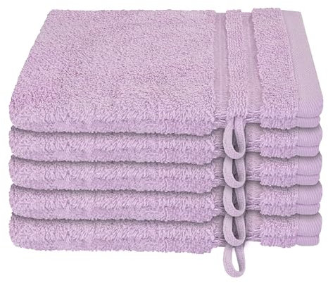 Schiesser Frottier Waschhandschuh Milano im 5er Set | 100% Baumwolle aus nachhaltiger Produktion | weich, saugstark, farbecht | 16x22cm | Rosé