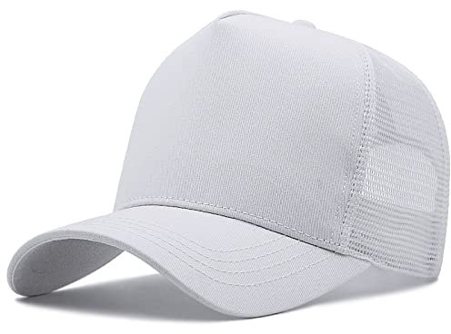 Ciamlir Basecap Herren Big Head Man Hysteresen-Mesh-Baseballmützen Für Männer Im Freien In Übergröße, Sportkappen, Papa, Übergröße, Trucker-Kappe, 60–65 cm, Weiß, 60–65 cm